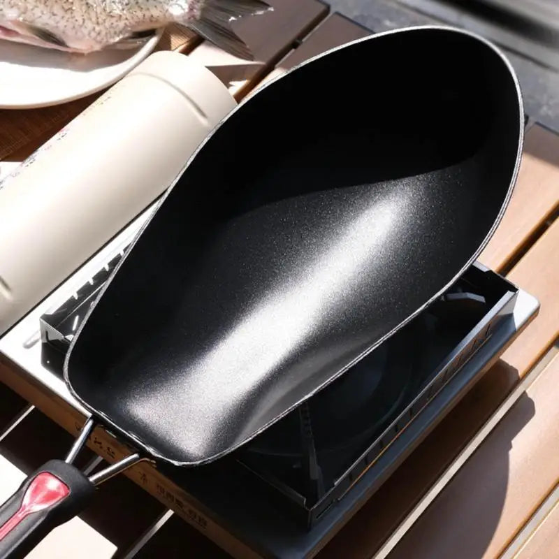 13MA Frying Pans Steak Pots Fish Shaped Aluminum Alloy Material Kitchen Wok Pans