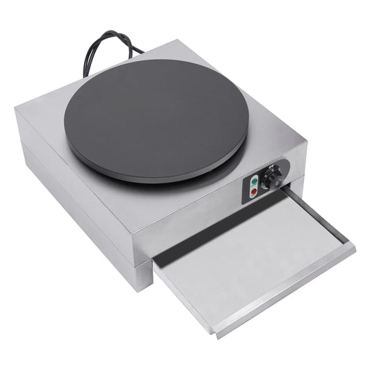 3KW Nonstick Pancake Griddle Pan Electric Crepe Maker with Batter Spreader for Home Kitchen