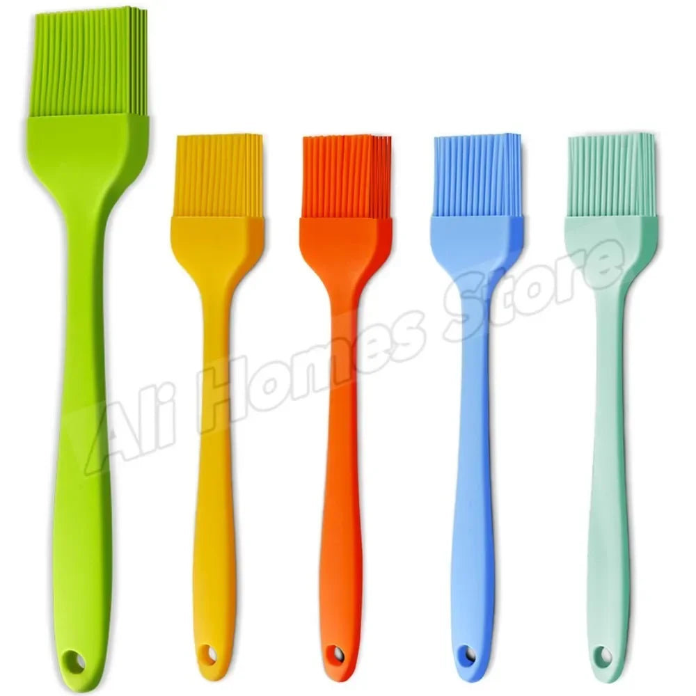 Silicone Oil Brush Barbecue Basting Brush Upgrade Heat Resistant Pastry Brushes Oil Brush For BBQ Cooking Baking and Grilling