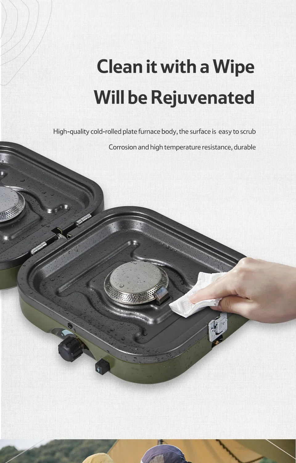 multi fuel Camping Stove Portable Two burner Cookware Outdoor Picnic bbq Grill Foldable Gas Stove High Power Cooking